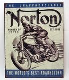 Norton World's Best Road Holder, Advertising Metal Sign, Repro - Roadshow Collectibles