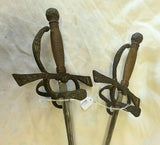 17th Century Italian Style Rapier Swords Complex Hilt & Faceted Pommel - Roadshow Collectibles