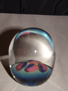 Rebecca Stewart Hand Blown Glass Paperweight Murano Style Multi-Colour - Roadshow Collectibles