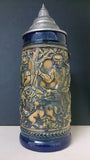 Gerz, Fox Handle, Boar Hunting Scene, Lid Covered, Ceramic Beer Stein - Roadshow Collectibles