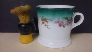 Shaving Cup & Shaving Brush, Porcelain, Hand Painted, Made In Germany - Roadshow Collectibles