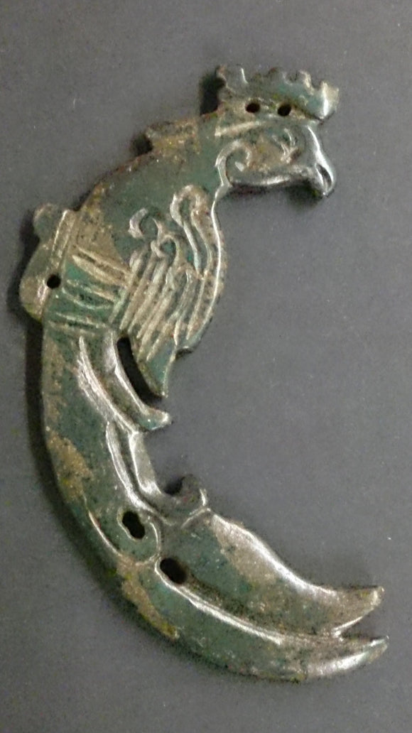 Pendant, Hand Carved, Green Jade, Chinese Phoenix, The King Of Birds - Roadshow Collectibles