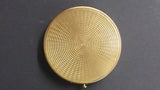 Makeup Compact Mirror, Gold Tone Water Lily Design Dorset Fifth Avenue - Roadshow Collectibles