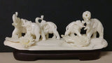 Group Of Elephants, Playing In The Jungle, Hand Carved - Roadshow Collectibles