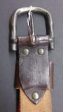 Belt, Single Pronged, Oil Tanned Steerhide, 34 Waist, Spiral Buckle - Roadshow Collectibles