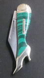 Rough Rider Folding Pocket Knife, Leg Shaped, Dual Green Swirl Design - Roadshow Collectibles