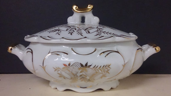 Candy Dish, 50th Golden Wedding Anniversary, Fine China Gold Pattern - Roadshow Collectibles