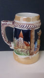 Small Ceramic Beer Mug, No Lid, Woman, Man, Cabin, Church, Luxembourg - Roadshow Collectibles