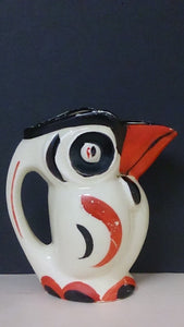 Art Deco Toucan Bird Pitcher Creamer, Lusterware Made in Japan. White, Black, and Orange - Roadshow Collectibles