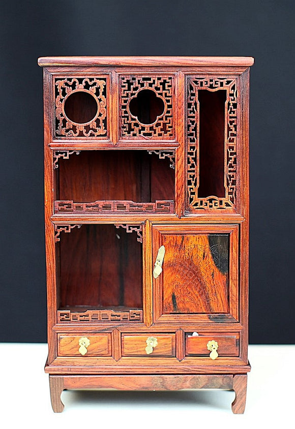 Chinese Display Cabinet Rosewood, Miniature Furniture Replica - Roadshow Collectibles