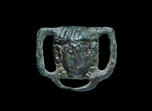 Roman Strap Junction Facing Mask, Cast In Bronze, 4th Century AD - Roadshow Collectibles