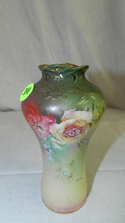 Royal Bayreuth Porcelain Vase Hand-Painted Floral Design From Germany - Roadshow Collectibles