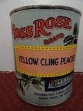 Salesman's Sample Tin Food Can Labeled 'Moss Rose' Brand Yellow Cling Peaches - Roadshow Collectibles