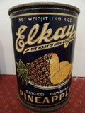 Salesman's Sample Tin Food Can Labeled 'Elkay' Brand Sliced Hawaiian Pineapple - Roadshow Collectibles