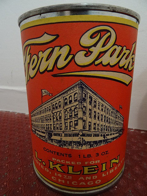 Salesman's Sample Tin Food Can Labeled 'Fern Park' Brand Whole Wax Beans - Roadshow Collectibles