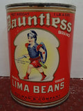 Salesman's Sample Tin Can Labeled 'Dauntless' Brand Lima Beans - Roadshow Collectibles