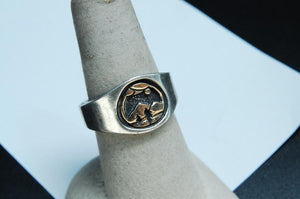 14k Gold & Sterling Silver Ring, Scene Of Trees Mountains Moon & Stars - Roadshow Collectibles