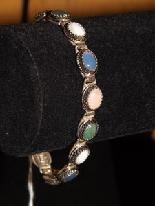 Bracelet, Sterling Silver, Multi-Coloured Stones - Roadshow Collectibles