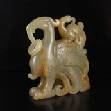 Natural Hetian Jade, Hand Carved, Large and Small Phoenix Birds - Roadshow Collectibles