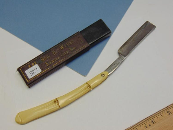 Holly Brooks Straight Razor, Ivory Handle, Made in Germany, with Box - Roadshow Collectibles