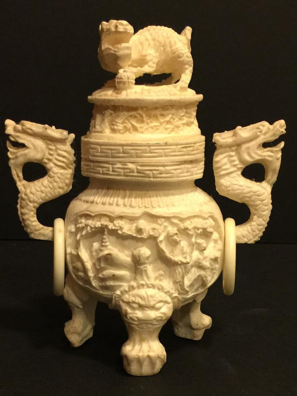 Japanese Footed Censer with Multiple Dragons and Figures, Signed - Roadshow Collectibles