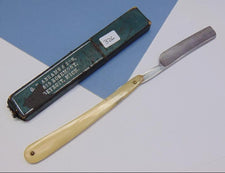 Witte Hardware Straight Razor, Bone Handle, Comes with Original Box.