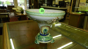 Majolica Ceramic Three Footed Bowl, Hand-Painted Multiple Colours - Roadshow Collectibles