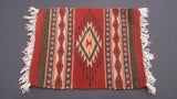 Zapotec Woven Rug Geometric Patterns and Neutral Dyes Southern Mexico  - Roadshow Collectibles