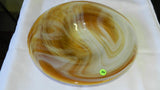 Slag Glass Platter, Colour Pattern Gives The illusion Of a Hurricane - Roadshow Collectibles