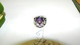 Ring, Sterling Silver, Large Oval Cut Amethyst Ring - Roadshow Collectibles